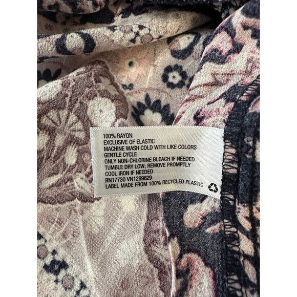 Knox Rose Beautiful Blue Purple Button Up Tunic Size XS Oversized Ruched - Picture 9 of 9